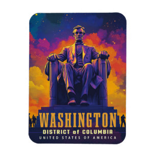 Magnet Flexible Washington D.C. avec Lincoln Memorial