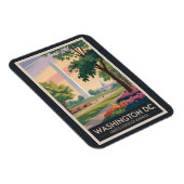 Magnet Flexible Washington DC Illustration Travel Art Vintage (Côté Droit)