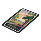 Magnet Flexible Washington DC Illustration Travel Art Vintage (Côté Gauche)