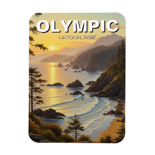 Magnet Flexible Washington olympic national park travel (Vertical)