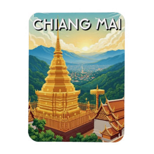 Magnet Flexible Wat Phrathat Doi Suthep Chiang Mai Thaïlande