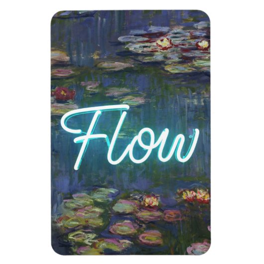 Magnet Flexible Water Lilies Remix – Neon “FLOW” Wall Art & Gifts (Vertical)