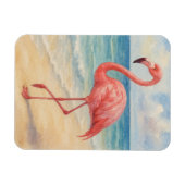 Magnet Flexible Watercolor Flamant rose Beach (Horizontal)