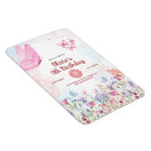 Magnet Flexible Watercolor Pastel Butterfly Birthday Invitation (Côté Droit)