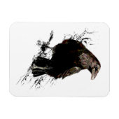Magnet Flexible Watercolor Raven Bird Animal Art (Horizontal)