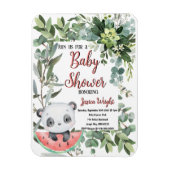Magnet Flexible Watermelon Panda Watercolor Baby shower (Vertical)