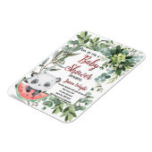 Magnet Flexible Watermelon Panda Watercolor Baby shower (Côté Gauche)