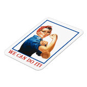 Magnet Flexible We Can Do It Rosie the Riveter Women Power WWII (Côté Gauche)