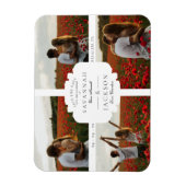 Magnet Flexible Wedding Collage 4 Custom Photos Minimalist Modern (Vertical)