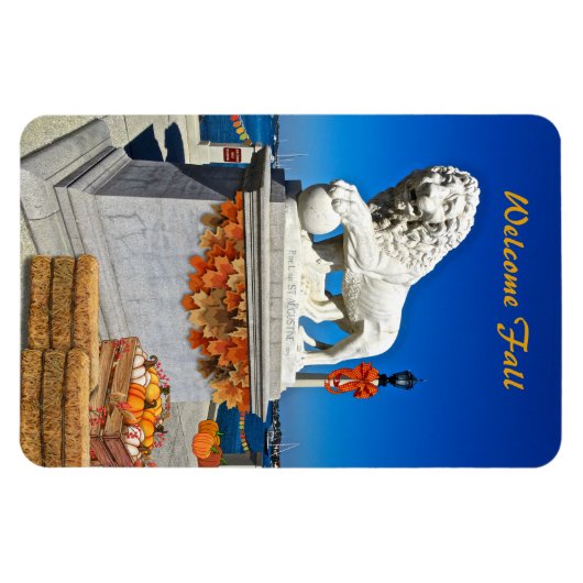 Magnet Flexible Welcome Fall Coastal St Augustine Floride (Horizontal)