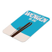 Magnet Flexible Wengen, Suisse, Affiche de ski (Côté Gauche)