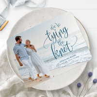 We're Tying The Knot Wedding Save The Date Photo