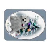 Magnet Flexible West Highland White Terrier Cadeaux de Noël (Horizontal)