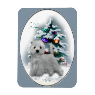 Magnet Flexible West Highland White Terrier Cadeaux de Noël
