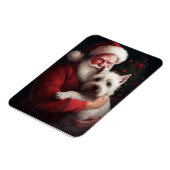 Magnet Flexible West Highland White Terrier Santa Claus Noël (Côté Gauche)