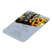 Magnet Flexible Western Boots Sunflowers Rustic Wedding (Côté Gauche)