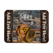 Magnet Flexible Western Horseshoe Cowboy Hat Lasso (Horizontal)