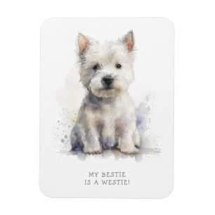 Magnet Flexible Westie Cheeky Cadeau