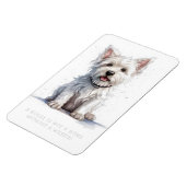 Magnet Flexible Westie Cheeky Cute Adorable (Côté Gauche)