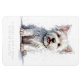 Magnet Flexible Westie Cheeky Cute Adorable (Horizontal)