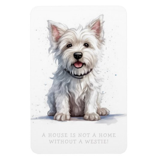 Magnet Flexible Westie Cheeky Cute Adorable (Vertical)