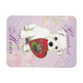 Magnet Flexible Westie Heart Maman (Horizontal)