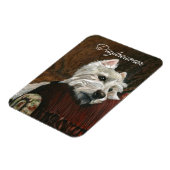 Magnet Flexible Westie sur canapé (Côté Gauche)