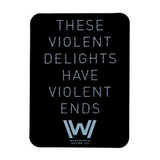 Magnet Flexible Westworld | Citation de typographie "Plaisirs viol (Vertical)