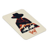 Magnet Flexible Westworld | Homme en Silhouette du désert noir (Côté Droit)