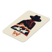Magnet Flexible Westworld | Homme en Silhouette du désert noir (Côté Gauche)