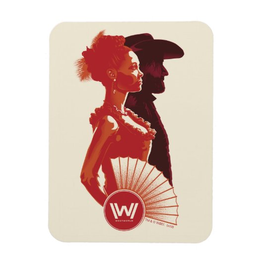Magnet Flexible Westworld | Portrait du crayon maeve et hector (Vertical)