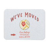 Magnet Flexible We've Moved Computer Online Map Icon Announcement (Horizontal)