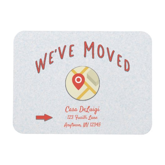 Magnet Flexible We've Moved Computer Online Map Icon Announcement (Horizontal)