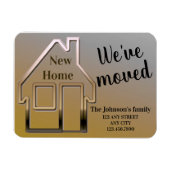 Magnet Flexible We've moved, new home, simple announcement card (Horizontal)