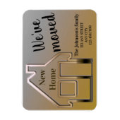 Magnet Flexible We've moved, new home, simple announcement card (Vertical)