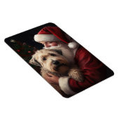 Magnet Flexible Wheaton Terrier Avec Noël Festif Du Père Noël (Côté Droit)