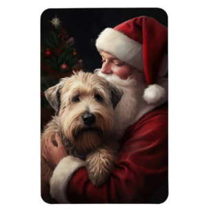 Magnet Flexible Wheaton Terrier Avec Noël Festif Du Père Noël