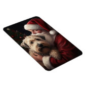 Magnet Flexible Wheaton Terrier Avec Noël Festif Du Père Noël (Côté Droit)