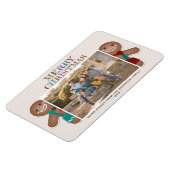 Magnet Flexible Whimsical Cute Gingerbread Joyeux Noël Photo (Côté Gauche)