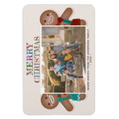 Magnet Flexible Whimsical Cute Gingerbread Joyeux Noël Photo (Vertical)