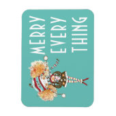 Magnet Flexible Whimsical Girl Merry Tout Noël (Vertical)