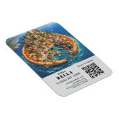 Magnet Flexible Whimsical Pizza Art Restaurant Flyer with QR Code (Côté Droit)