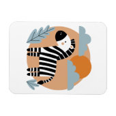 Magnet Flexible Whimsical Zebra Scandinave Influencée (Horizontal)