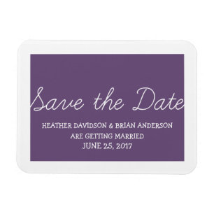 Magnet Flexible Whimsy Enregistrer l'aimant de date, violet
