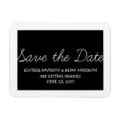 Magnet Flexible Whimsy Save the Date Magnet, Black (Horizontal)
