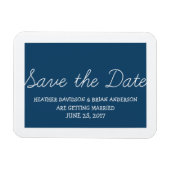 Magnet Flexible Whimsy Save the Date Magnet, Blue (Horizontal)