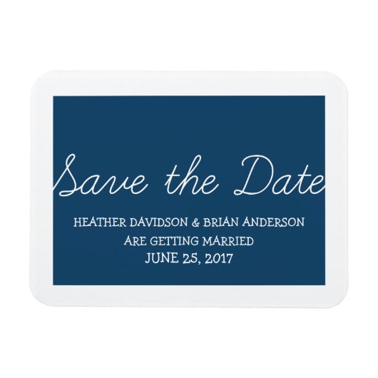 Magnet Flexible Whimsy Save the Date Magnet, Blue (Horizontal)