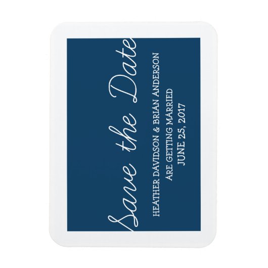 Magnet Flexible Whimsy Save the Date Magnet, Blue (Vertical)