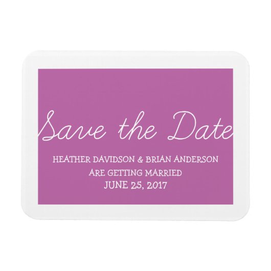 Magnet Flexible Whimsy Save the Date Magnet, Fuchsia (Horizontal)