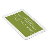 Magnet Flexible Whimsy Save the Date Magnet, Olive Green (Côté Droit)